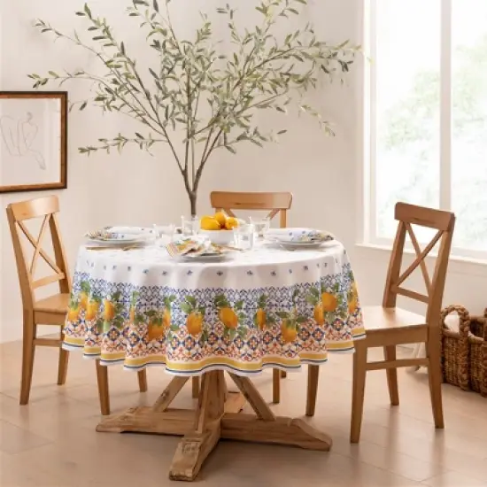 Elrene Capri Lemon Double Border Tablecloth - Elrene Home Fashions image {7}