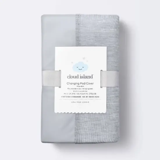 Wipeable Changing Pad Cover - Solid Heather Gray - Cloud Island&trade; image {2}