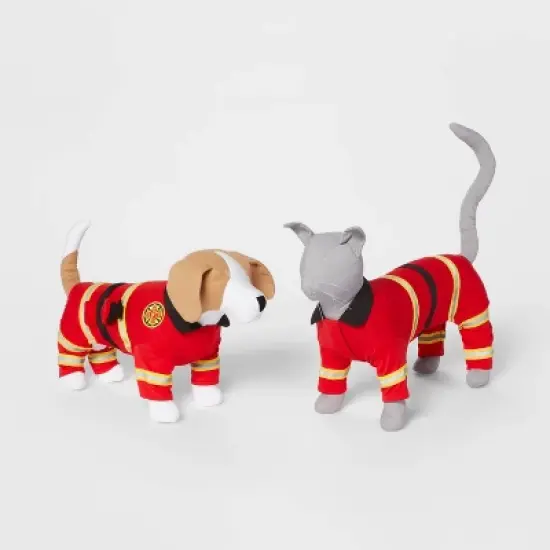 Halloween Full Body Firefighter Cat and Dog Costume - Hyde & EEK! Boutique&trade; image {4}