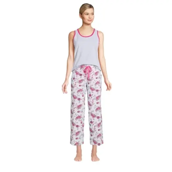 Lands' End Women's Knit Pajama Set Tank and Crop Pants image {3}