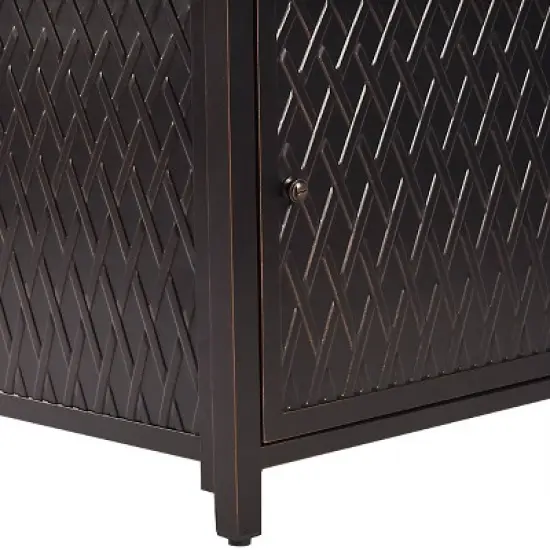 42" Square Aluminum 55000 BTUs Propane Fire Pit Table with Two Covers Lid - Copper- Oakland Living image {5}