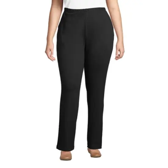 Lands' End Women's Sport Knit High Rise Elastic Waist Pull On Pants image {6}