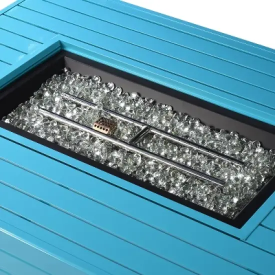 Oakland Living 55000 BTUs Propane Rectangle Outdoor Fire Table with Two Covers image {3}