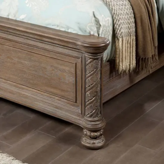 6pc Lellen Bedroom Set Beige/Rustic Natural Tone - HOMES: Inside + Out image {5}