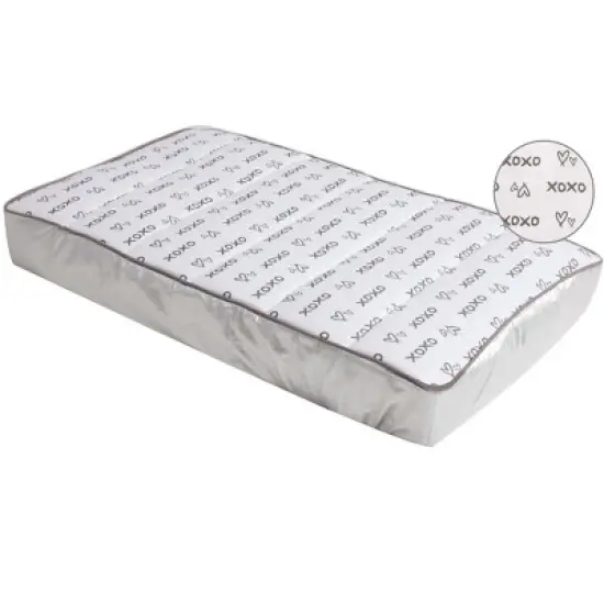 Bacati - Love Gray/Silver Diamond Changing Pad Cover image {7}