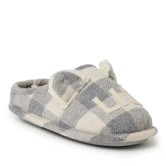 Dearfoams Kid's Buffalo Check Lil Bear Clog Slipper image {1}