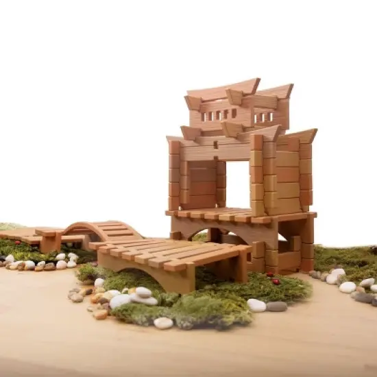 Guidecraft Notch Blocks - Eastern 132 Piece Set image {4}