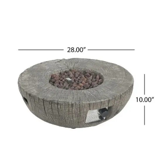 Christopher Knight Home Wally Patio 30,000 BTU Lightweight Concrete Propane Fire Pit image {2}