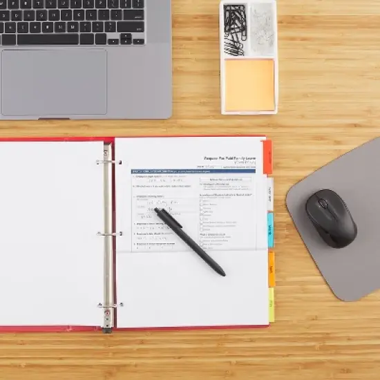 Staples Insertable Paper Dividers 5-Tab White with Multicolor Tabs 13496/11270 image {4}