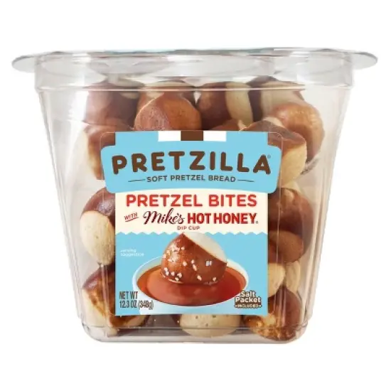 Pretzilla Soft Pretzel Bites Tub Hot Honey Dipping Sauce - 12.3oz image {5}