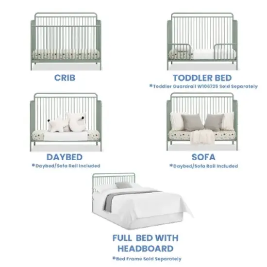 Delta Children Hayden 5-in-1 Convertible Metal Crib image {4}