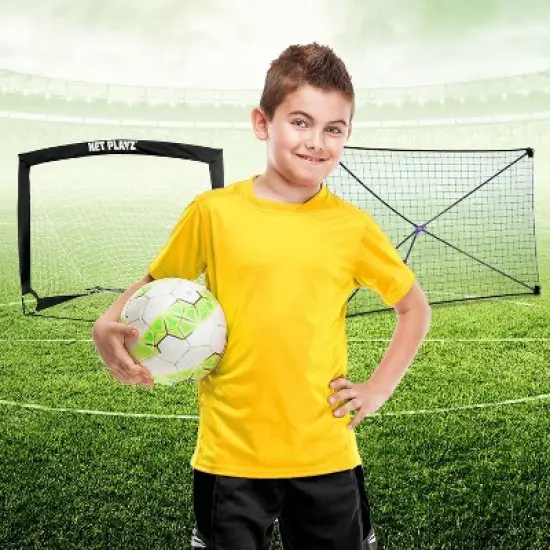 Net Playz Soccer Goal and Rebound Net - 4' x 4' image {1}