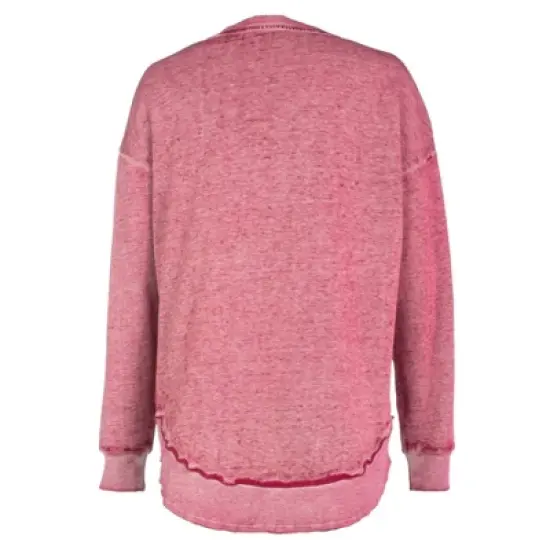 NBA Chicago Bulls Women's Burnout Crew Neck Fleece Sweatshirt image {1}