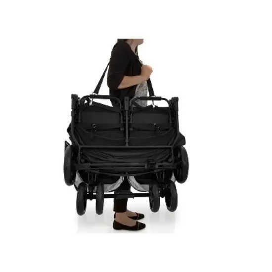 Jeep Destination Ultralight Side x Side Double Stroller by Delta Children - Midnight Black image {9}