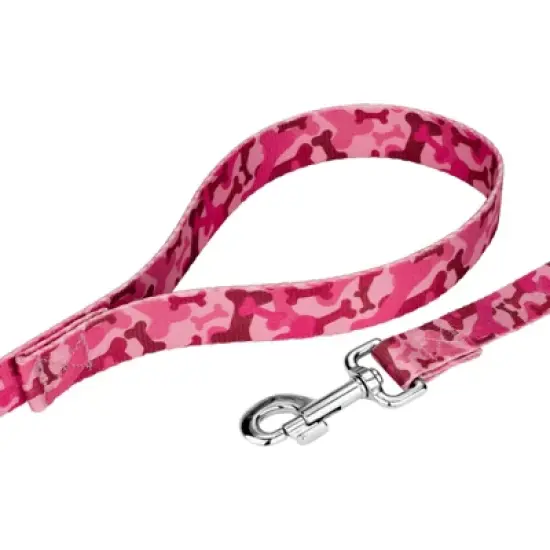 Country Brook Petz Pink Bone Camo Martingale Dog Collar and Leash image {6}