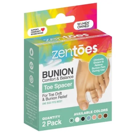 ZenToes Single Loop Toe Spacer for Bunion Pain Relief - 2pk image {15}