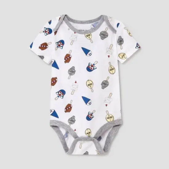Baby Boys' 2pk Star Wars Romper Set - Heather Gray image {3}