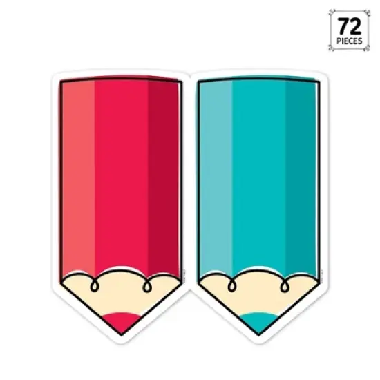 Creative Teaching Press&reg; Core Decor Colorful Doodle Pencils 6 Inch Designer Cut-Outs, Pack of 72 image {2}