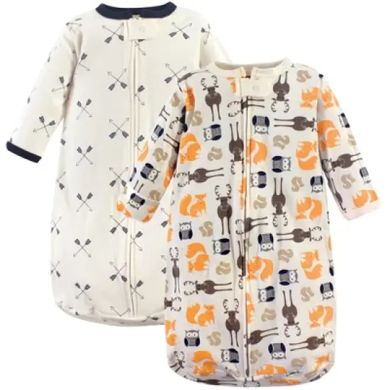 Hudson Baby Infant Boy Cotton Long-Sleeve Wearable Sleeping Bag, Sack, Blanket, Forest image {3}
