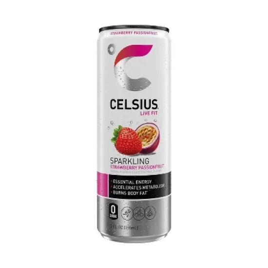 CELSIUS Sparkling Strawberry Passionfruit Functional Energy Drink - 12 fl oz Can image {4}