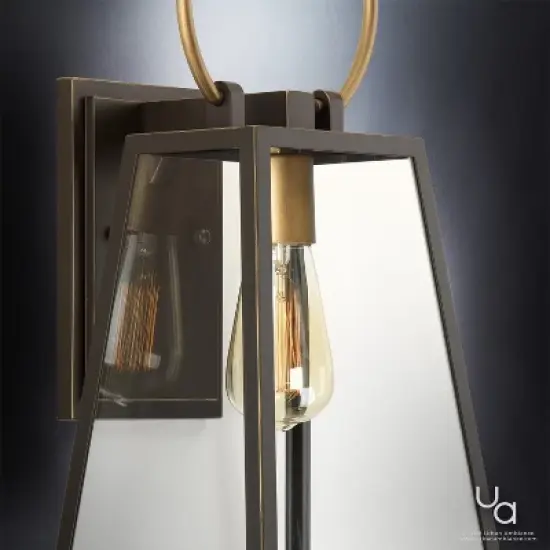 Urban Ambiance Luxury Modern Farmhouse Outdoor Wall Light,  15.125"H x 6.5"W,  Olde Bronze Finish, UHP1002 image {3}