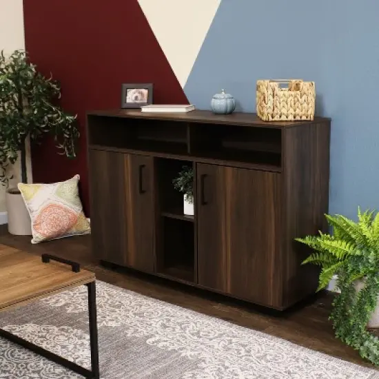 Sunnydaze Indoor Anthony Sideboard Storage Buffet Cabinet with Shelves - 48.5" image {9}