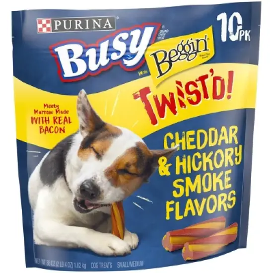 Busy Bone Twisted Chewy with Bacon Flavor Dog Treat - 36oz image {2}