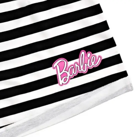 Barbie Girls T-Shirt and French Terry Shorts Outfit Set Toddler to Big Kid image {6}