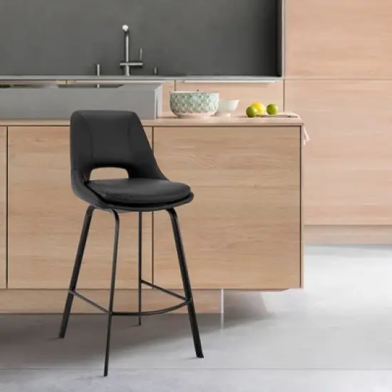 26" Carise Swivel Counter Height Barstool - Armen Living image {8}