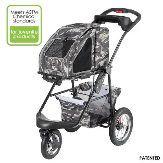 Petique 5-in-1 Pet Stroller Complete Set with Pet Carrier and Stroller Frame image {16}