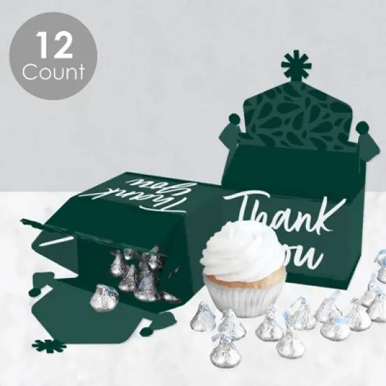 Big Dot of Happiness Emerald Elegantly Simple - Treat Box Party Favors - Guest Party Favors Goodie Gable Boxes - Set of 12 image {2}