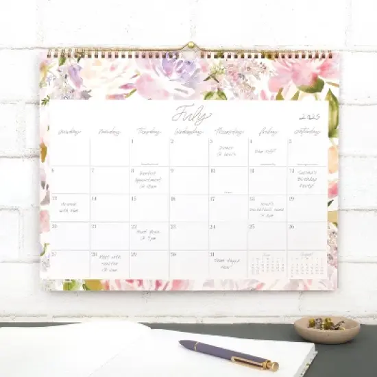 Leah Bisch for Cambridge 2025-2026 Monthly Wall Calendar 5/16"x15"x12" Floral image {3}