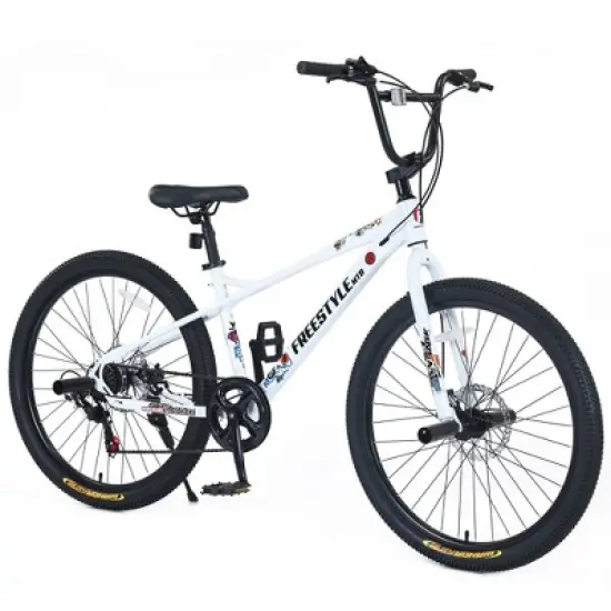 DSVIMOY Bicycles, Kids Bike with Double Disc Brakes, Children's Bicycle for Boys Girls Age 12+ Years, White, 68.8"*26.77"*47.6" image {5}