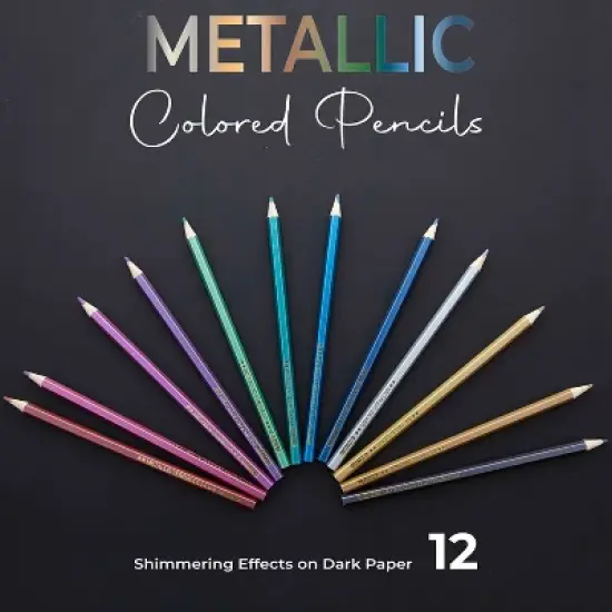 BAZIC Products&reg; Metallic Colored Pencils, 12 Per Pack, 6 Packs image {4}