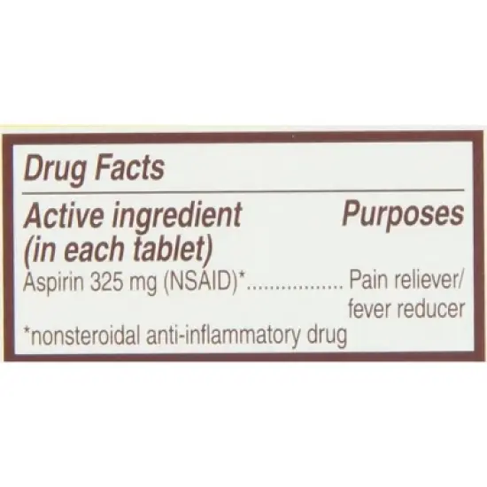 Bayer Genuine Aspirin Tablets 325 mg 24 ct image {4}