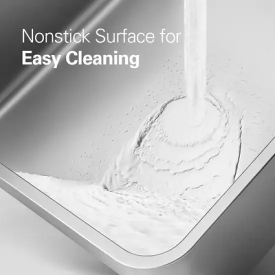 Zarler Extra Large Stainless Steel Litter Box with Lid, XXL Cat Litter Boxes, Litter Box for Multiple Cats, Non-Sticky, Anti-Urine Leakage, Gray image {2}