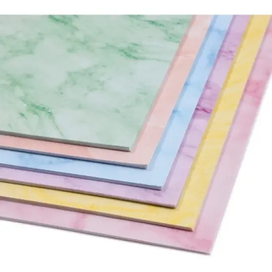 Paper Junkie 96-Sheet Marble Pattern Stationery Paper in 6 Colors for Invitations, Printer Friendly, Letter Size, 8.5x11 inches image {2}