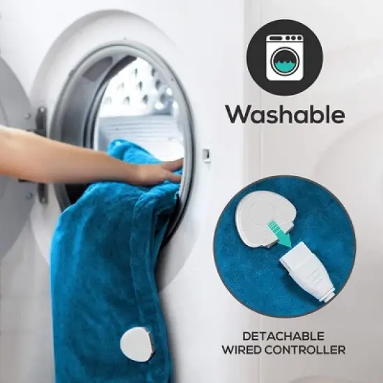 SereneLife  Home Comfort Heating Pad - Coral Fleece image {2}