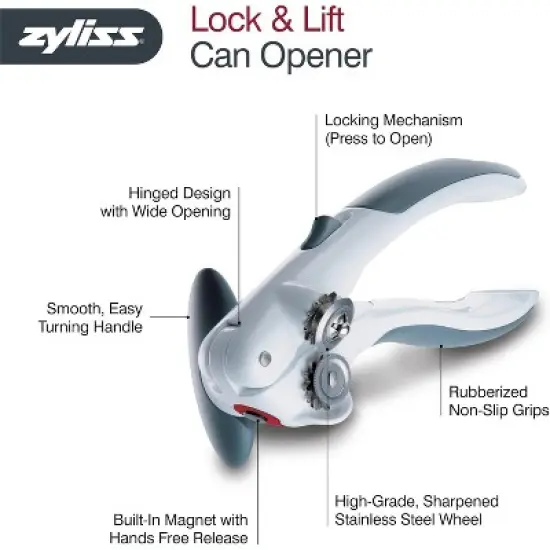 Manual Opener with Locking Mechanism - Easy-to-Turn - Magnetic Can Opener image {5}