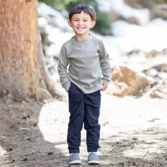 RuggedButts Heather Navy Knit Jogger Pants image {2}