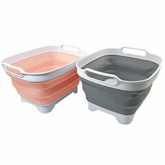 SAMMART 7.5L (2 Gallons) Collapsible Dishpan with Draining Plug image {7}