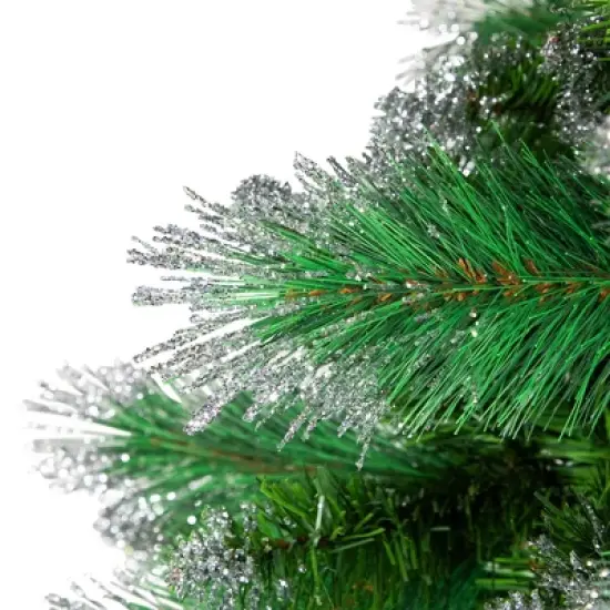 Northlight Two-Tone Spruce Pine Glitter Tip Medium Artificial Christmas Tree - 6' - Unlit image {6}