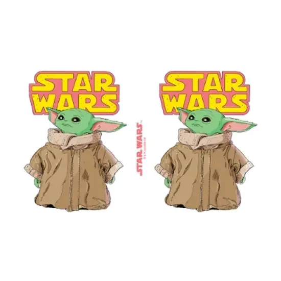 Star Wars The Mandalorian The Child Retro Logo Stance  Stainless Steel Water Bottle - White - 17 oz. image {1}