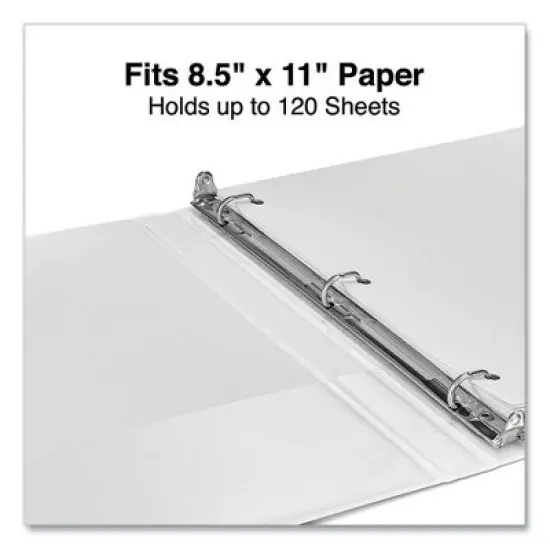 Universal Slant D-Ring View Binder, 3 Rings, 0.5" Capacity, 11 x 8.5, White image {6}