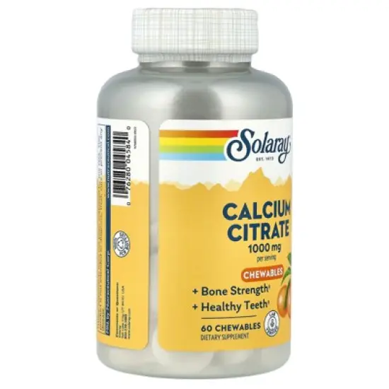 Solaray Calcium Citrate Chewables, Natural Orange, 60 Chewables image {3}