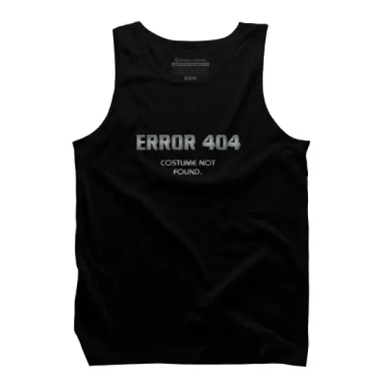 Men's Design By Humans Error 404 Costume not found, Halloween Design By InfaredDesigns Tank Top image {4}
