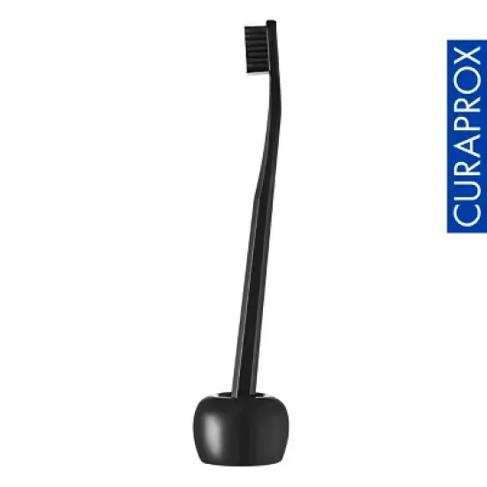 Curaprox Toothbrush Holder Black, Hygienic Upright Stand for Clean and Organized Storage image {2}