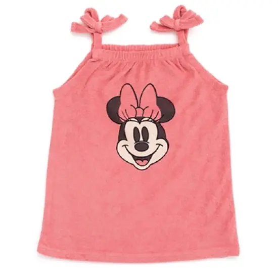 Disney Minnie Mouse Little Mermaid Girls Tank Top Dolphin Active Shorts and Hat 3 Piece Newborn to Infant image {1}