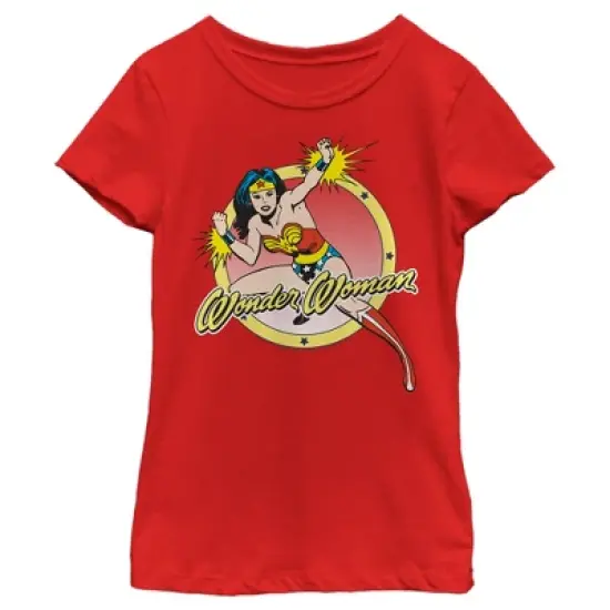 Girl's Wonder Woman Action Pose T-Shirt image {4}