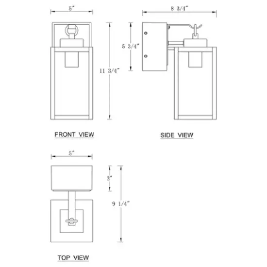 C Cattleya 1-Light Matte Black Aluminum Outdoor Wall Lantern Sconce with GFCI Outlet image {7}